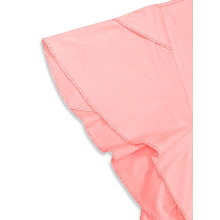 YYFS Dámská móda Léto Jaro Jednobarevný potisk Neformální šaty s krátkým rukávem a výstřihem do středního pasu