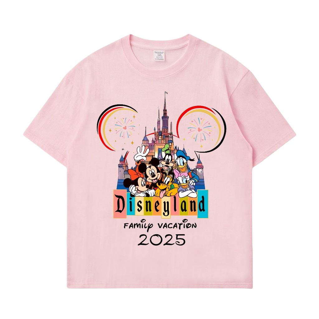 

Trendy Casual Loose Tshirt 2025land Family Travel Printed Summer and Autumn Family Kiss Dress Large Size Girls S