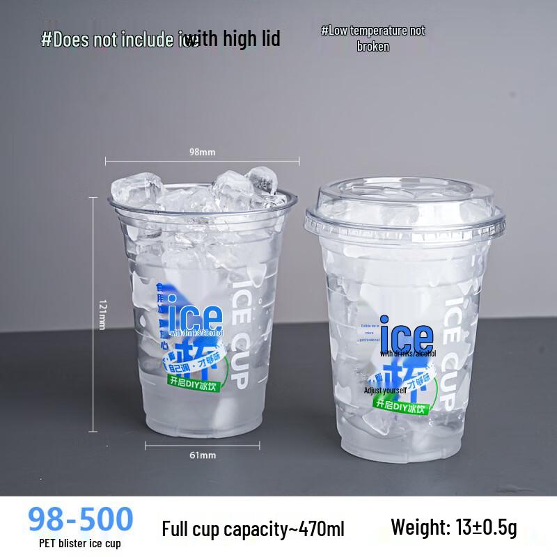 COFLYEE Disposable Plastic Ice Cups