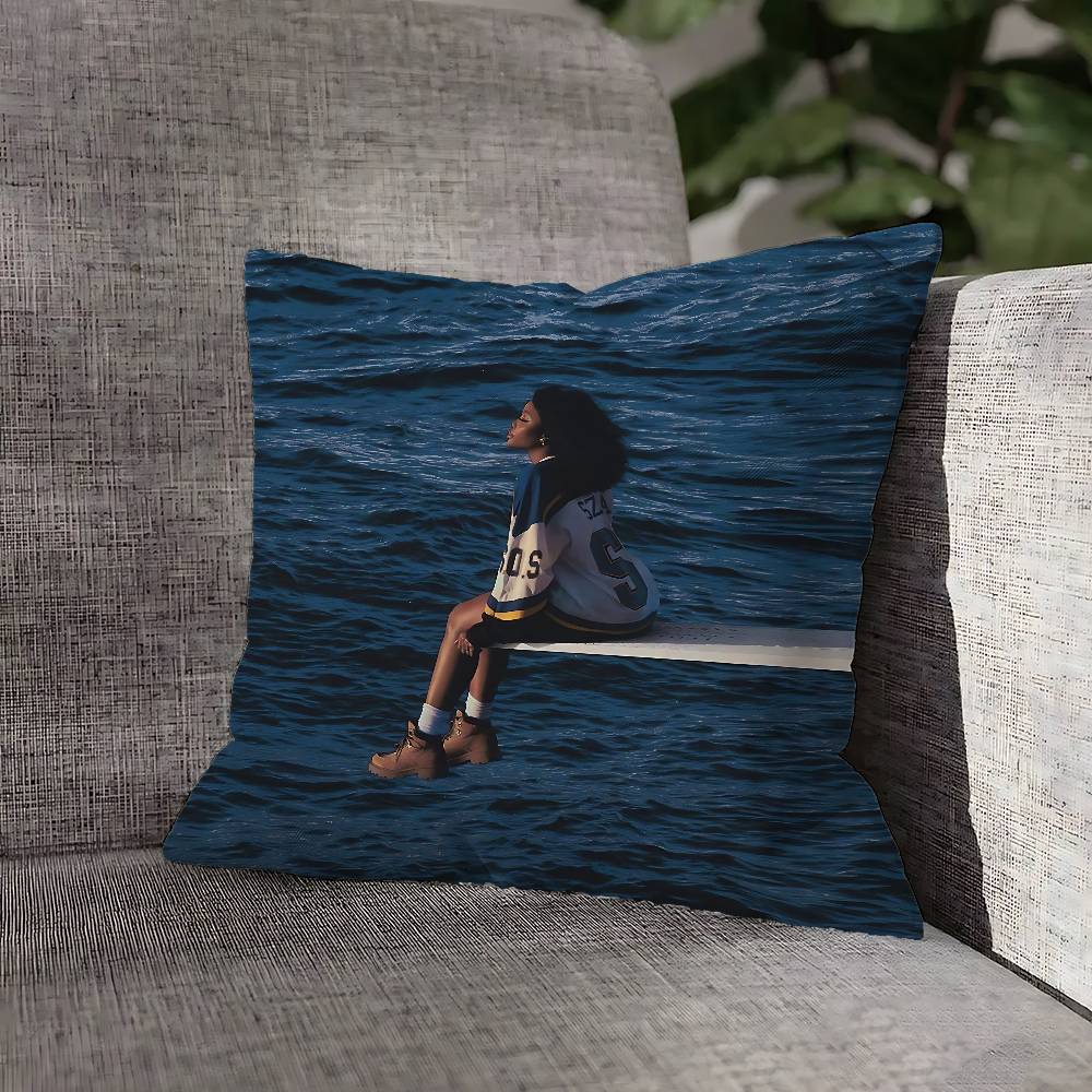 S-SZA SOS Throw Pillow Case For 45x45cm 40x40cm 30x30cm 50x50cm 55x55cm Square Home Pillowcase Case