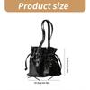 Aesthetic Armpit Bag for Women Girls Bows Shoulder Bag Handbag Student School Bag PU Leather Underarm Bag Bucket Bag  White