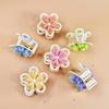Women Hair Claw Double-Sided 3D Flower Design Strong Grip Hair Clip Anti-slip Design Back Head Hair Clip Hair Accessory