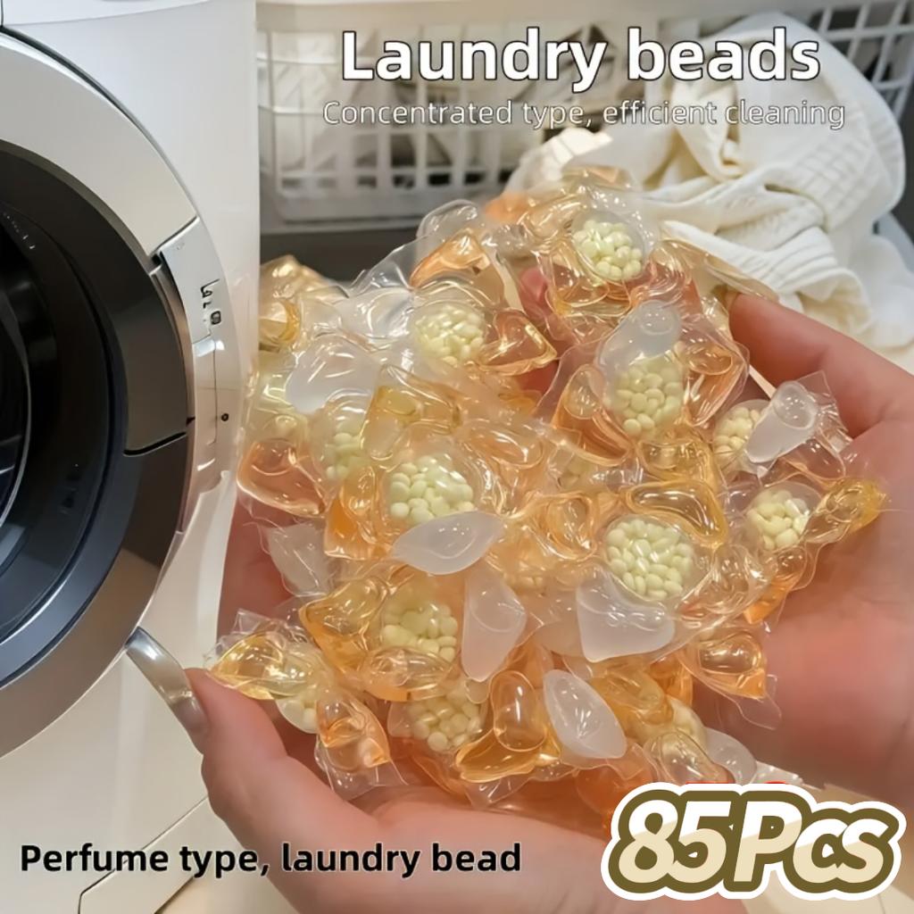 85 Pcs Five-in-One Scented Laundry Beads, Concentrated Laundry Detergent, Long-Lasting Fragrance, High-Efficiency Stain Removal