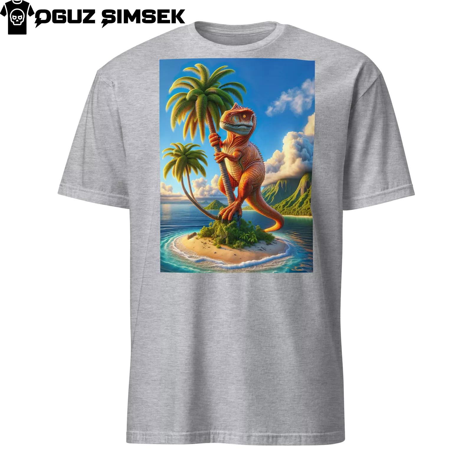 Funny Dinosaur Velociraptor Island Adventure Unisex T-Shirt Mens Womens Tees Top Unisex Dino Tee S