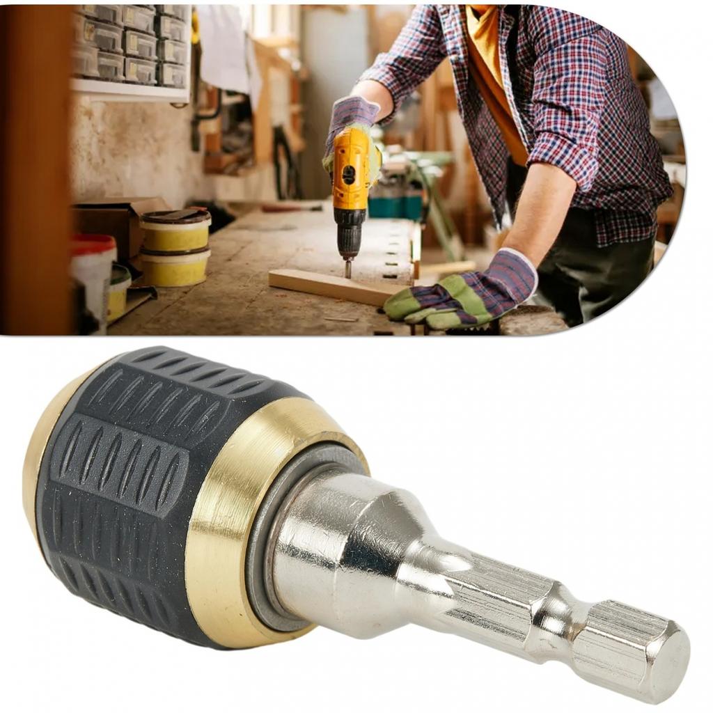 1/4\" Hex Shank Keyless Drill Chuck Carbon Steel Accessories