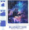 Galaxy Owl Throw Blanket for Women Girls Boys, Soft Flannel Blankets Gifts for Living Room Couch, Home, Sofa Decor, 50"x60"