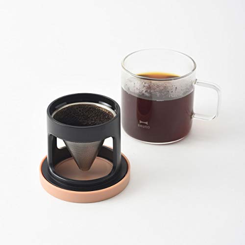 BRUNO Bruno Coffee Dripper, Single-Serve, Paperless Drip Cup, Personal, Pink, Birthday Gift, Return Gift, Small Gift, Popular with Women, BHK244-PK