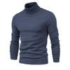 Højhalset Herre Afslappet Flerfarvet Behagelig Strikket Sweater Ny Efterårs- og Vinter Afslappet Herre Ensfarvet Pullover Sweater