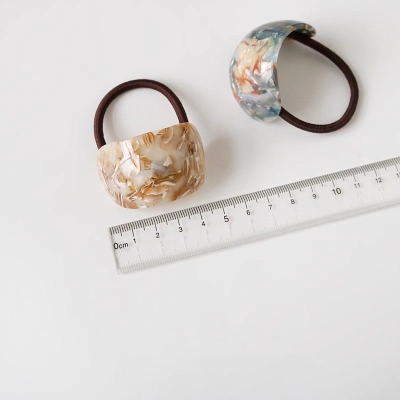 Korean Curved Acetate Hair Rope High-end Sense of Tying Hair Rubber Band Head Rope Hair Accessories Ponytail Fashion and Simple Women