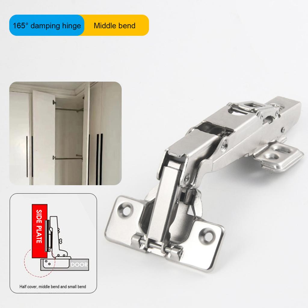 165/180° Buffer Hinge Silent Hydraulic Hinge For Cabinets Wardrobes Furniture Cabinet Door Movable Hinge Hardware Accessory