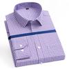 Shirt Men's Long Sleeved Middle-aged Young Business Casual Formal Wear Professional Wear Solid Color Cotton Slim Fit Shirts Men’s