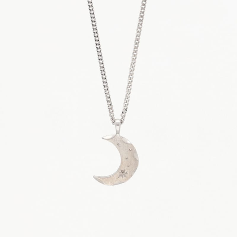 

Aerte Luna texture two-way necklace(Type_B) silver