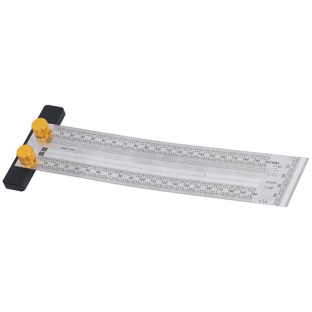 Tshaped T-Rule Hole Ruler Stainless Scribing Tool Portable Marking Ruler Precision Layout