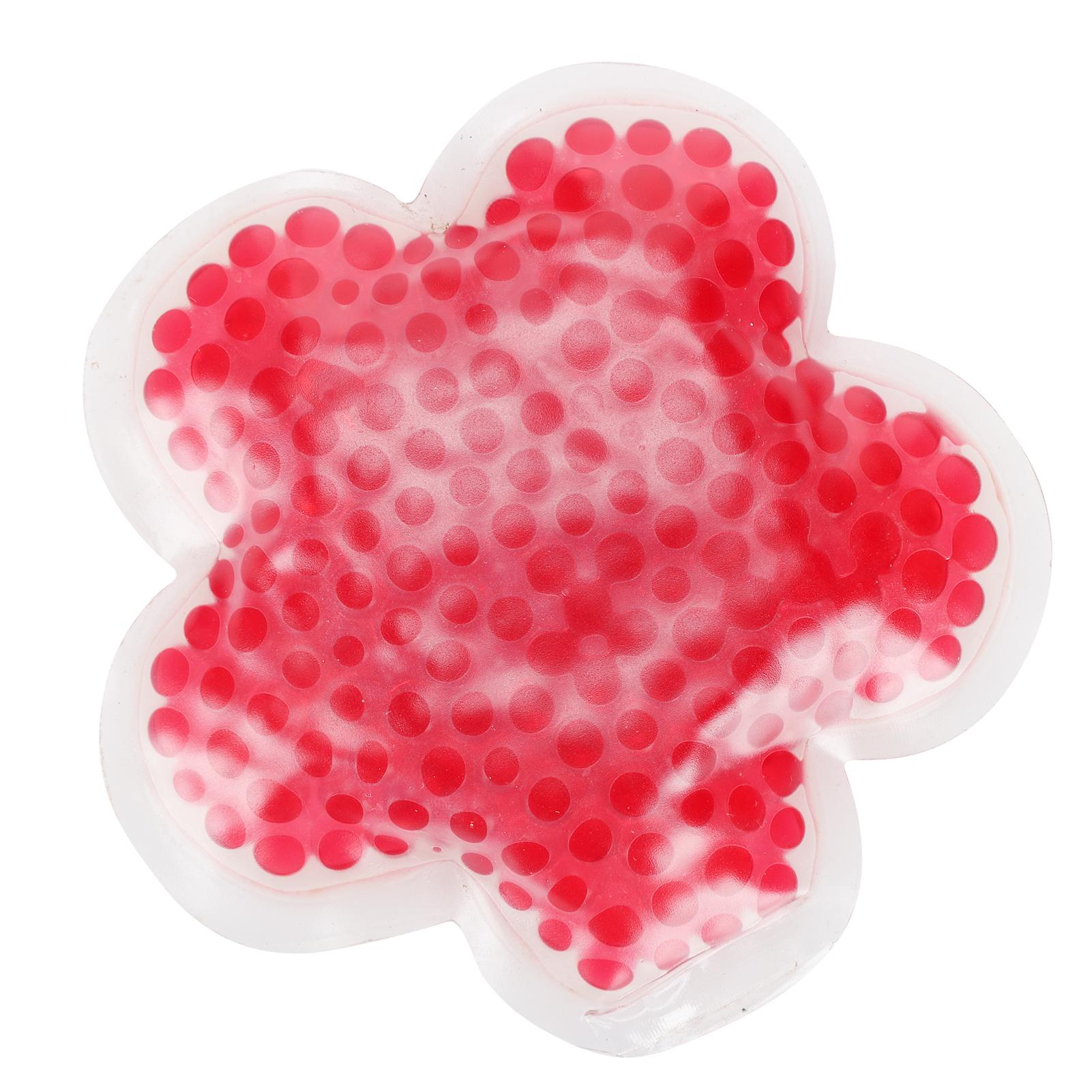 

Гарячий холодний компрес із льодом у формі квітки. Дорожній портативний косметичний знеболювальний гелевий пакет із кульок. Red L