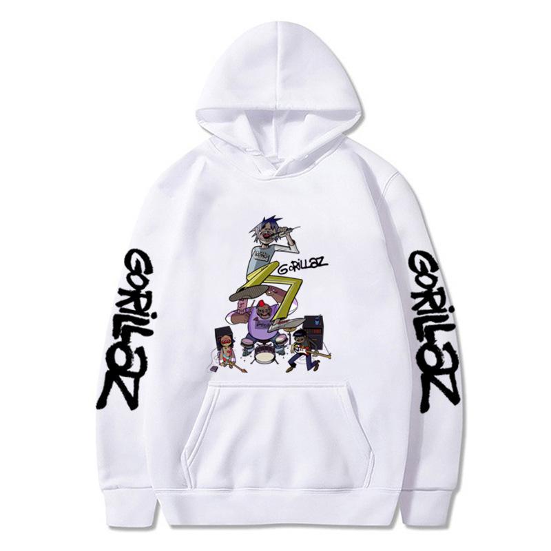 Pullover Hoodie: GORILLAZ Anime Autumn/Winter Plus-Size, Trendy European-American Style
