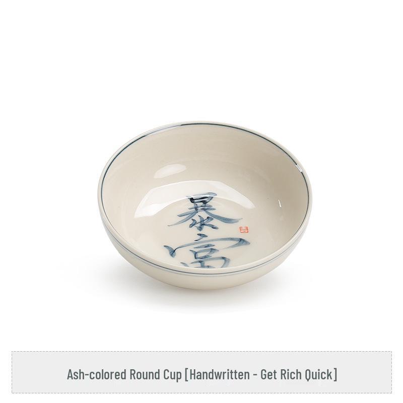 Hand-Painted Ceramic Tea Cup for Attracting Wealth and Blessings - Master Cup, Personal Single Cup Gift for Tea Tasting