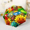 Plants Vs Zombies: Garden Warfare Compact Travel Automatic Umbrella Folding Umbrella with 8 Ribs Sturdy Construction for Outdoor Daily Use