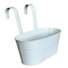 Portafiori da Interno ed Esterno Fioriera Sospesa in Metallo, Vaso da Fiori con Fori di Drenaggio, Ganci Staccabili, Contenitori a Gancio per Ringhiera del Balcone per Recinzione del Giardino