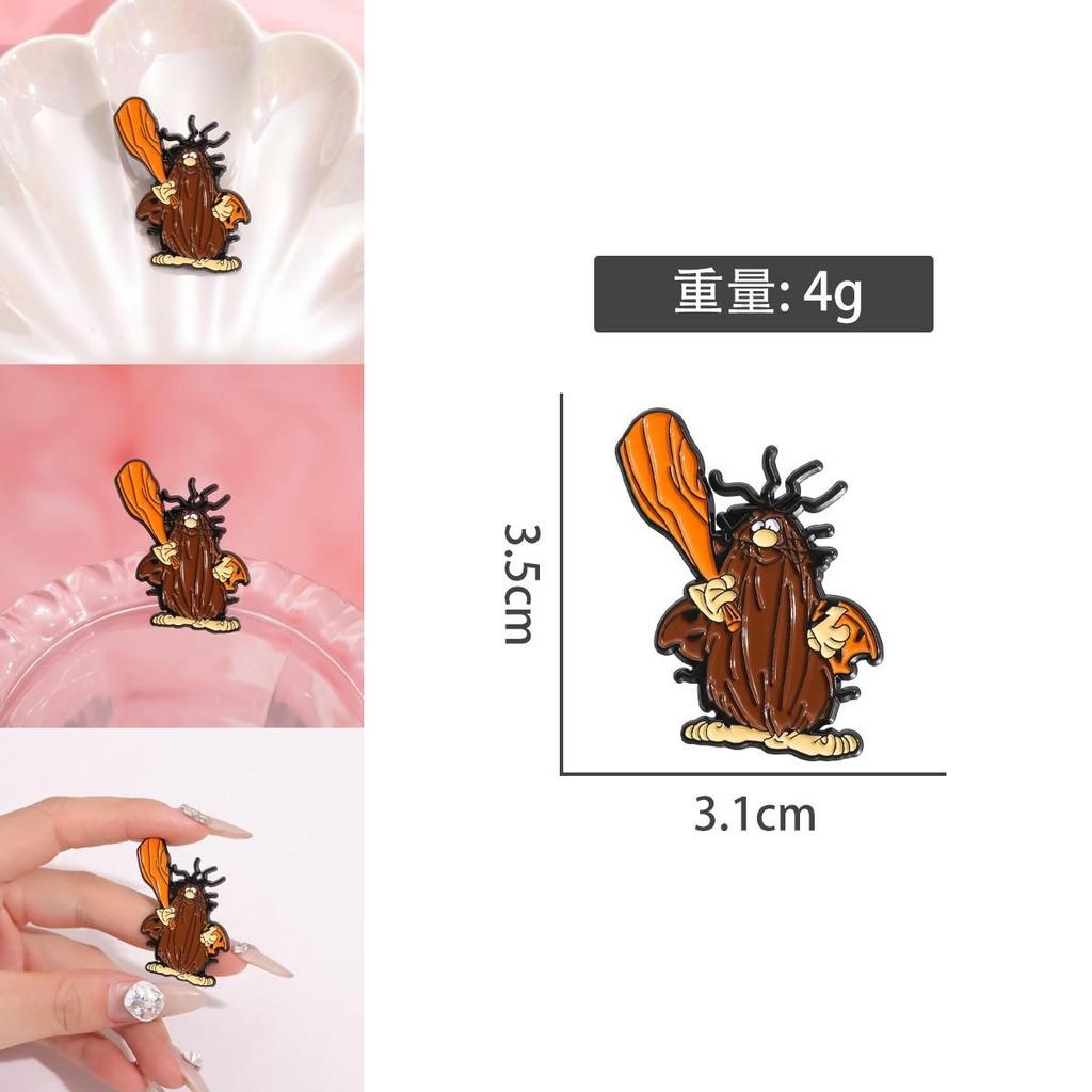 Creative Cartoon Character Brooch Featuring Adorable Angry Tree Stump Design In Alloy
