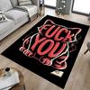 1pc Cat, Swear Home Office, Durable Polyester Floor Mat with Easy, Office Decor, Urban Style, Nonslip Backing