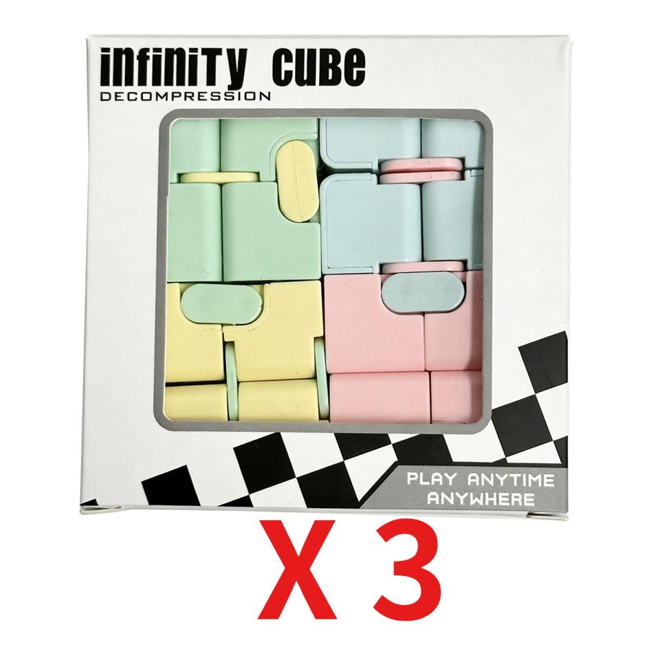 Children Adult Decompression Toy Stress Relief Cube Fidget Toys Relieve Stress Funny Hand Game Puzzle Infinity Magic Cube Square