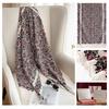 Luxury Soft Silk Wool Scarf Double Sided Print Fashion Shawl Women Sun Protection Warmth