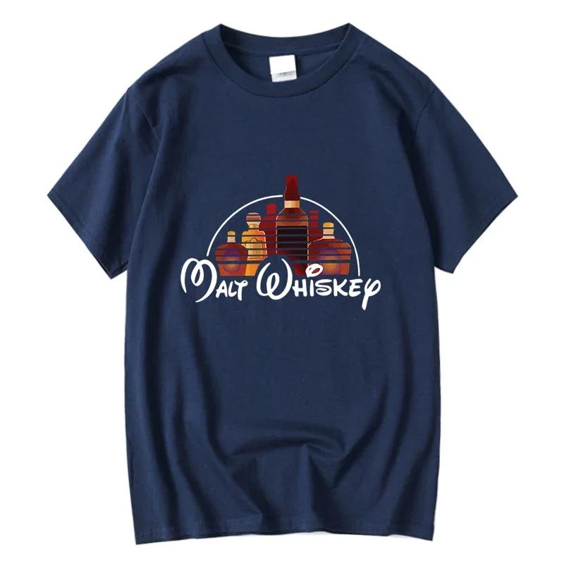 2026 Summer Unisexs Tshirt Cotton Funny Malt Whiskey Print Summer Cool T Shirt for Unisexs Clothing Short Sleeve Tshirt Male Tee