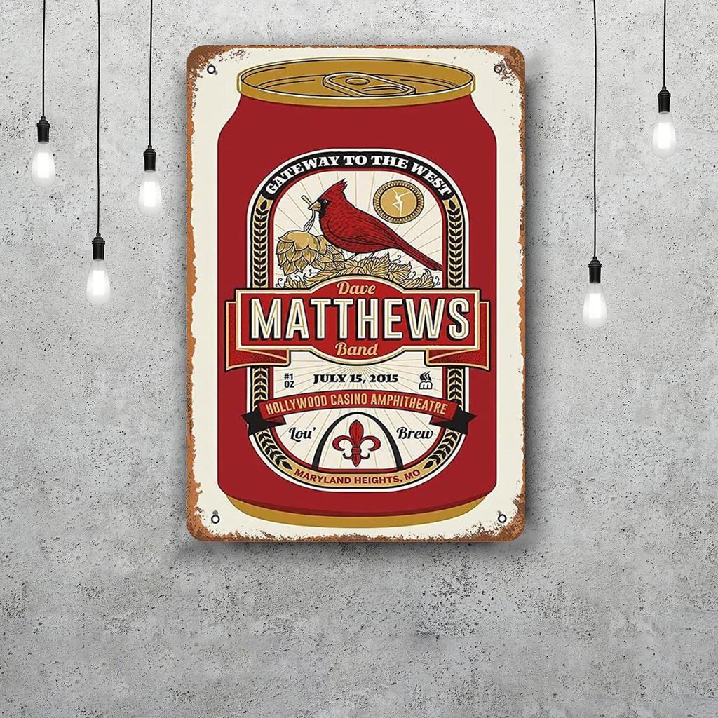 Dave Matthews Band Metallschilder Wanddeko Vintage Blechschilder Captain Metallposter Dekor für Bar Pub Club Wanddekoration