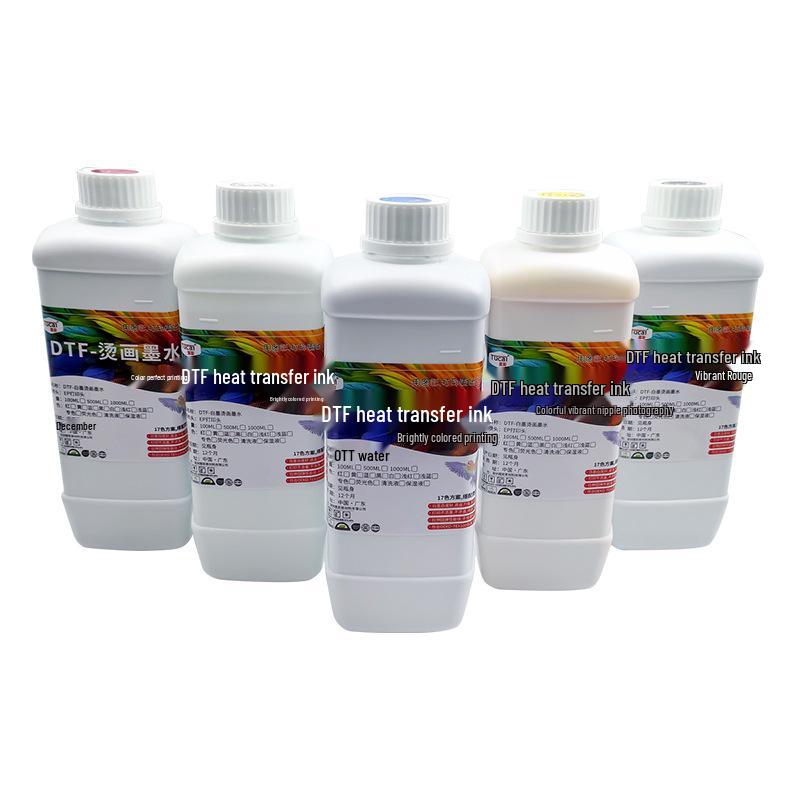 TuCai DTF White Heat Transfer Ink for PET Film Printers (XP600/i3200/4720)