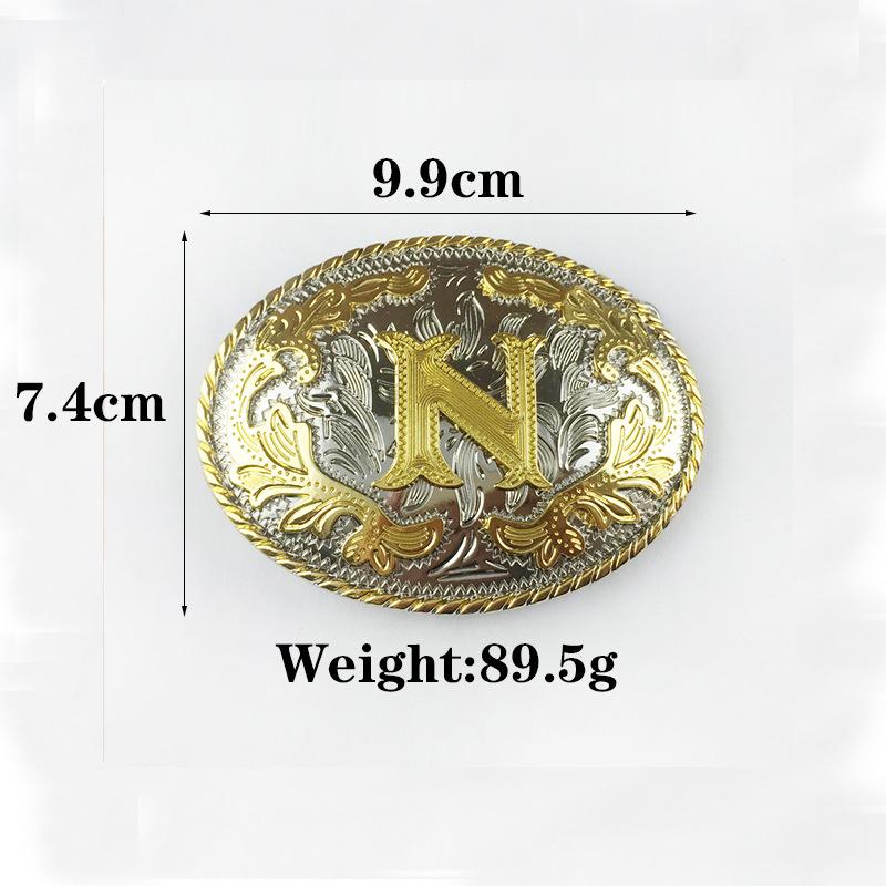 Whole Two-layer Cowhide Belt Male Punk Style Letter N Belt