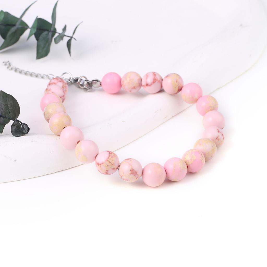 Nový styl Dámský náramek Přírodní kámen Emperor Stone Korálky 8X8 MM Přívěsky pro ženy Romantický dárek k narozeninám