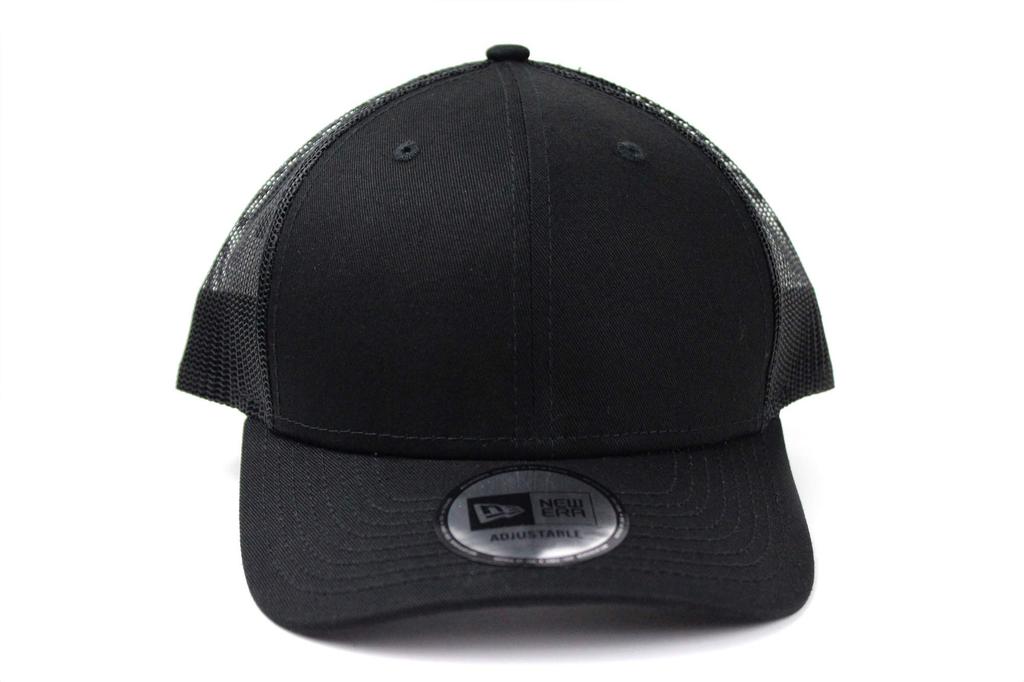 New Era Trucker Cap Low Profile Snapback Black/Black