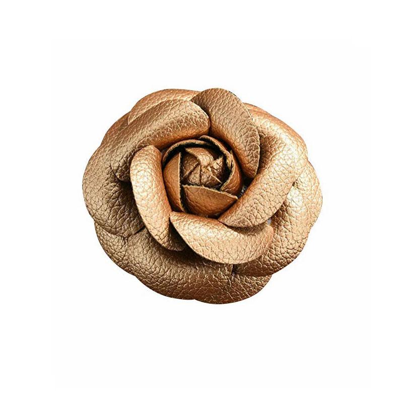 Luxury Brand Camellia Silk Fabric Flower Pin Brooch Hand-Made Flower White Flower Rose Brooch Pin