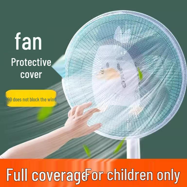 Universal Floor-standing Fan Safety Cover with Child Anti-pinch Design and Dust Protection