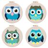 1pc Owl Pattern Coaster, Russian Stitch Embroidery, DIY Yarn Kit, Cross Stitch