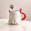 Funny Mug with Lid Large Capacity Office Couple Ceramic Water Cup Personalized Coffee Household Mug Halloween Gift
