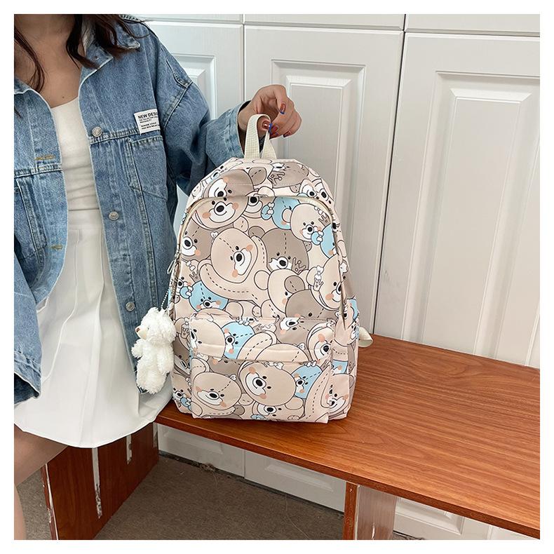 Schoolbag1011 new personalized backpack graffiti middle school student schoolbag women's outdoor leisure travel backpack without pendant