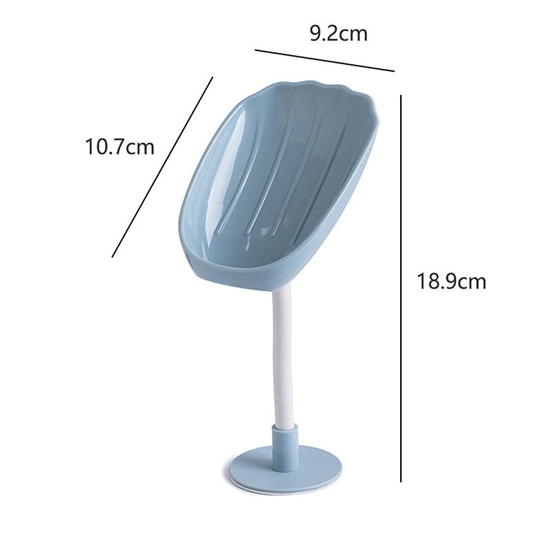 Creative Leaf-shaped Soap Box Perforated Free Standing Suction Cup Drain Bathroom Storage Soap Rack Laundry Soap Box