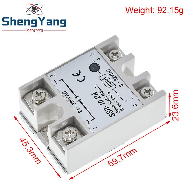 1/2/5PCS Solid State Relay SSR-10DA SSR-25DA SSR-40DA SSR-50DA 10A 25A 40A 50A DC 3-32V TO DC 24-380V AC SSR For Relay Module