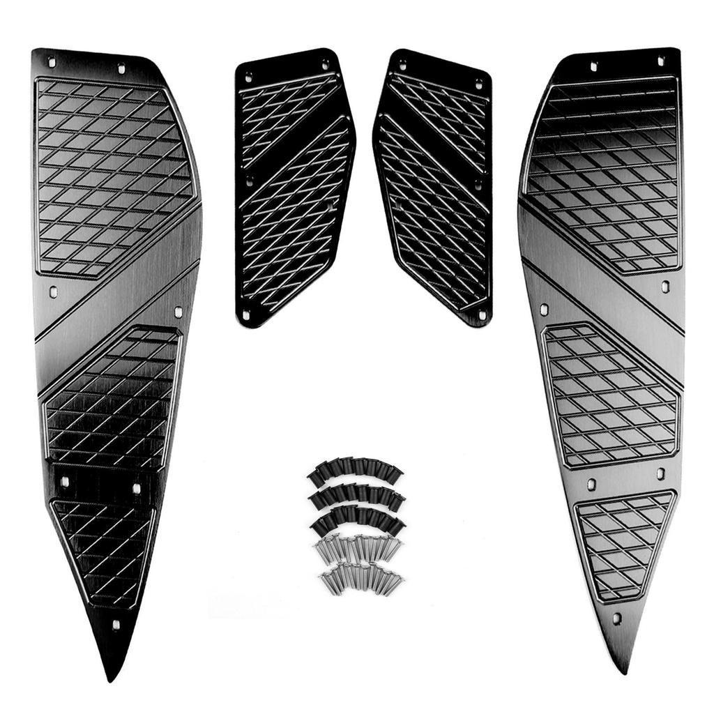 Foot Peg Plate Footrest Step Pad Mat Cover For Yamaha XMAX 300 2017-2018 Black