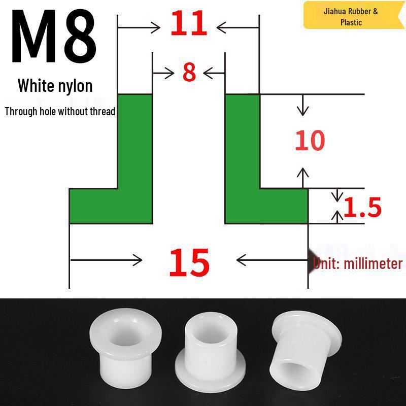T-förmige Nylon-Dichtungsscheibe M3-M35 Gewinde Isolierabstandshalter
