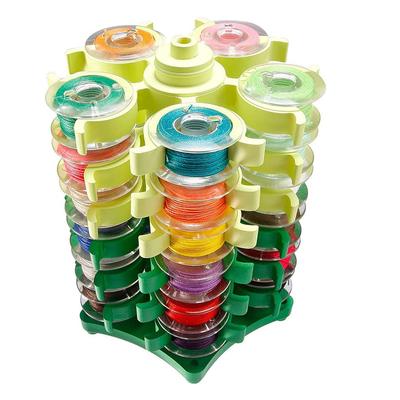 Szpulki do szycia Wieża do przechowywania klipsów Stojak na szpulę z 30 nitkami Plastikowy uchwyt zaciskowy Organizer Maszyna do szycia DIY Narzędzie do haftu