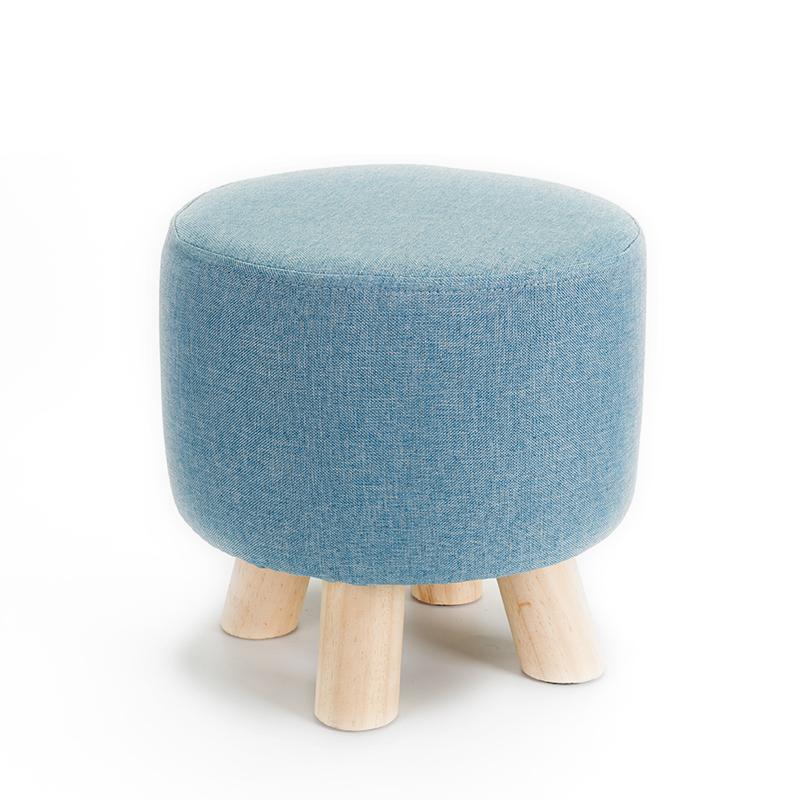 1Pc Elastic Ottoman Cover Solid Color Fabric Stool Covers Square Footrest Covers All-Inclusive Anti Slip Footstool Slipcovers