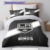 LA Kings Pattern Bedding Home Decoration Birthday Gift ( 1 duvet cover + 2 pillowcase, without core),fan merchandise.