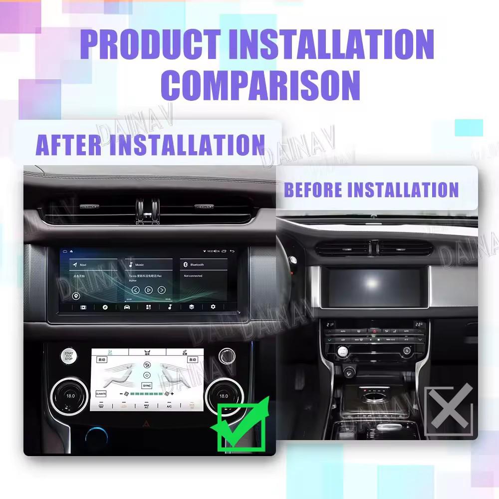 Jaguar XF/XFL Center Console Upgrade: Octa-Core 10.25" Smart Navigation Display