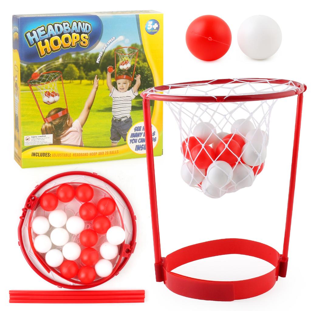 Shooting Basketball With A Hoop On The Head, Intellectual Toys, Parent-child Game Interaction, Creative Basketball Toy On The Head