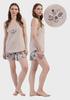 Women's Pajama Shorts On Straps Vienetta Cotton 1XL Loose Comfortable