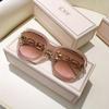 Brand New Metal Hollow-out Chain Leg Sunglasses Vintage der Fashion Trend Street Catwalk Sunglasses for Ladies Shades