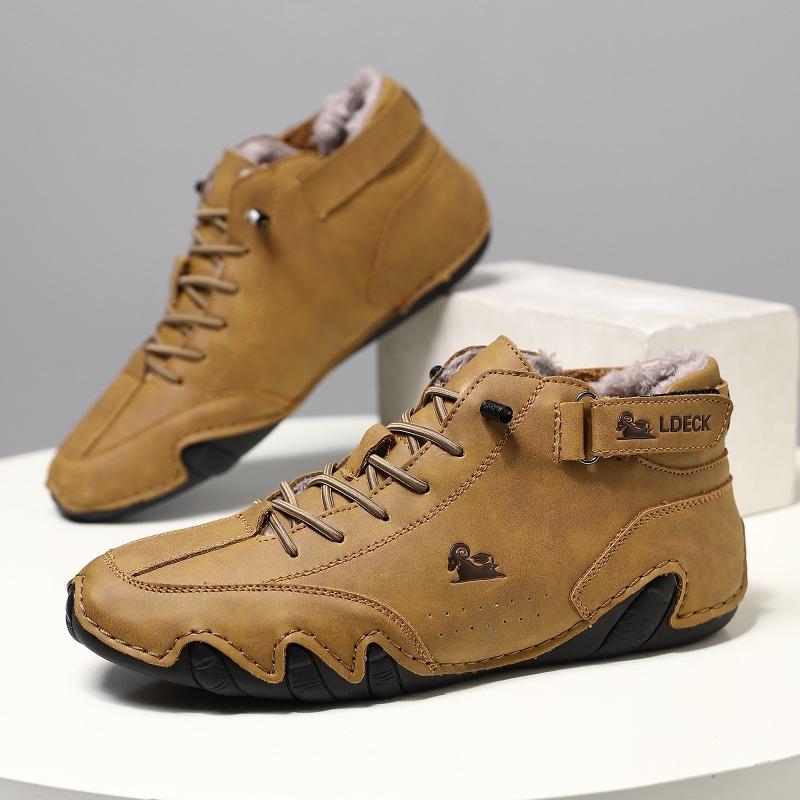 Winter Velvet Martin Boots Large Size Octopus Men's Thermal Cotton Shoes High Top Men's Sports and Leisure Shoes Comfortable