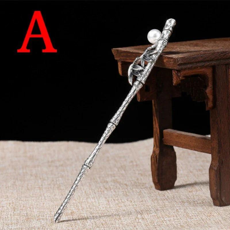 Retro Fashionable Women's Hair Clip Chinese Style Imitation Pearl Hairpin with Chinese Elements Girls Elegant Sweet Accessories